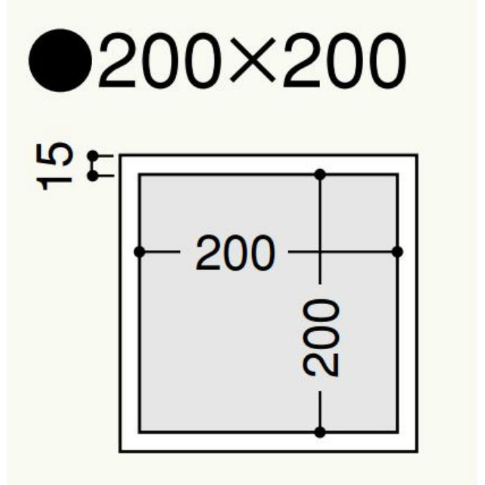 N1520W オフホワイト 壁用点検口枠 N15(ボード厚15mm用)