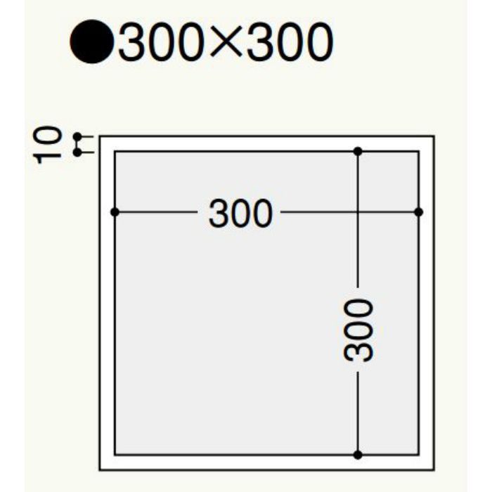 W930W オフホワイト 壁用点検口枠 W-10(ボード厚9.5mm用)