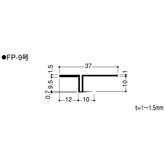 【バラ出荷品】 F見切 FP-9号 FP9 長さ1.82m シロ 1本