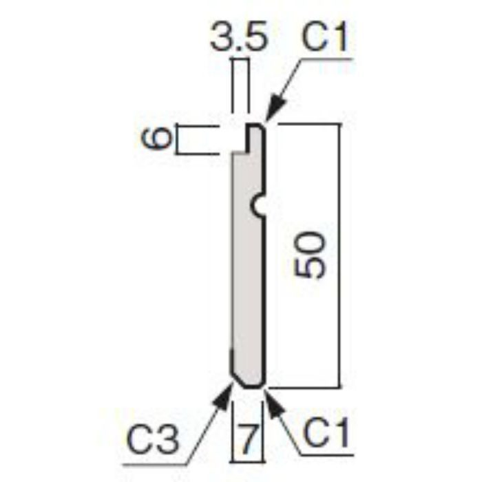 WF53-B8MT-92 グラビオ専用施工部材 木目柄(3mm) MT用巾木