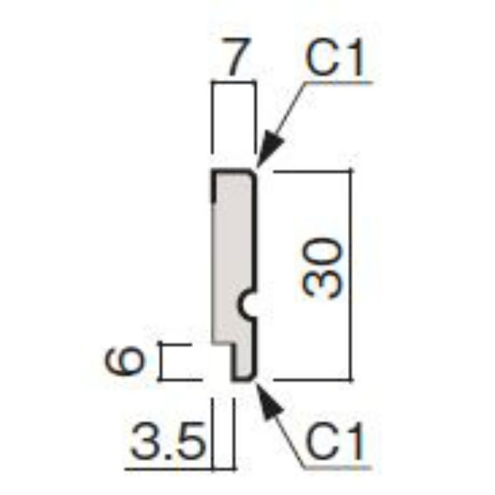 WF53-B967-92 グラビオ専用施工部材 木目柄(3mm) LA67用回り縁