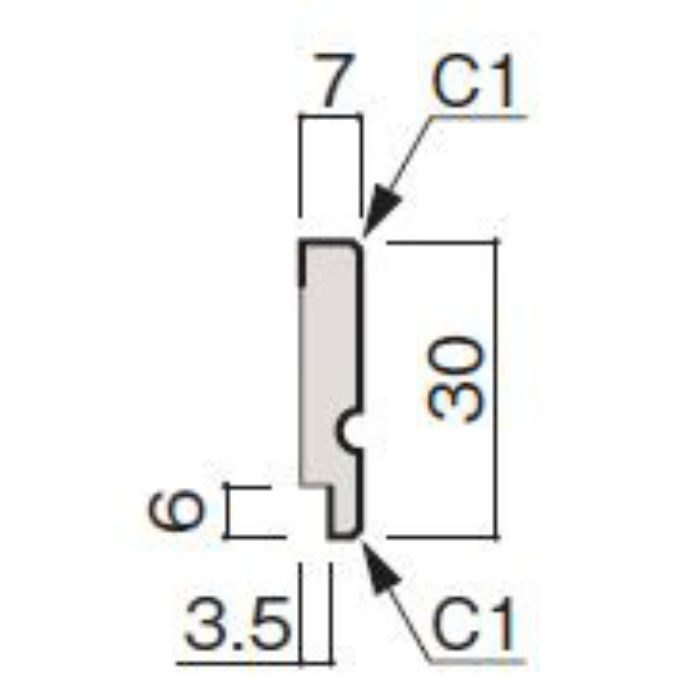 WF63-B923-92 グラビオ専用施工部材 木目柄(3mm) UB23用回り縁【チャーター便配送指定】