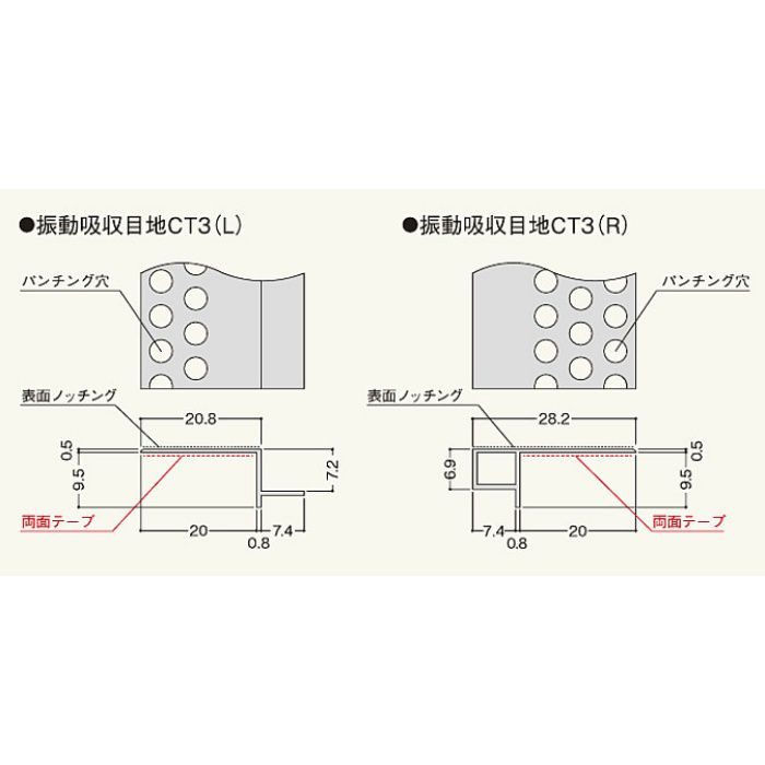 SKMCT3 振動吸収目地CT3 ホワイト