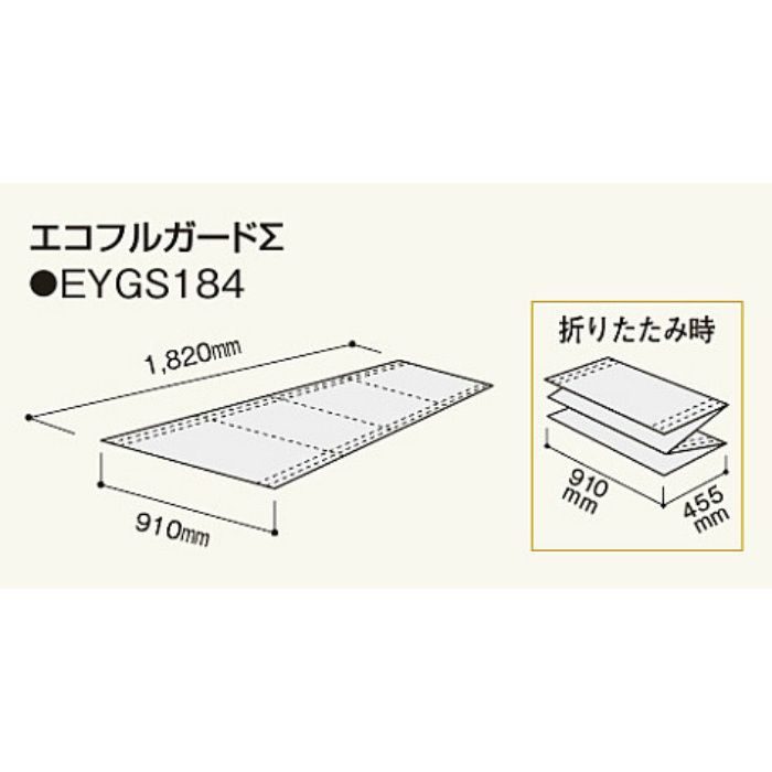 EYGS184 養生板 エコフルガード∑ 10枚/ケース【翌日出荷】 フクビ化学工業【アウンワークス通販】