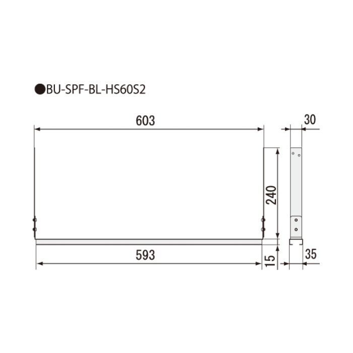 BU-SPF-BL-HS60S2 床下収納庫用 補強ステー 高気密型床下点検口 全品番対応 SPF-60S対応