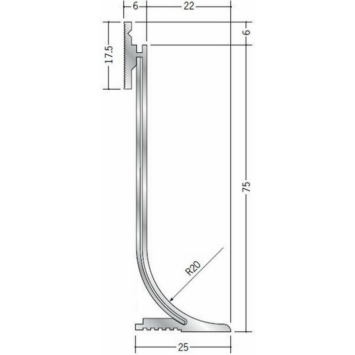 クリーンルーム用ボーダー アルミ CMR-3 直角出隅（床） 1辺あたり250ｍｍ（働き寸法） 57055【セール開催中】