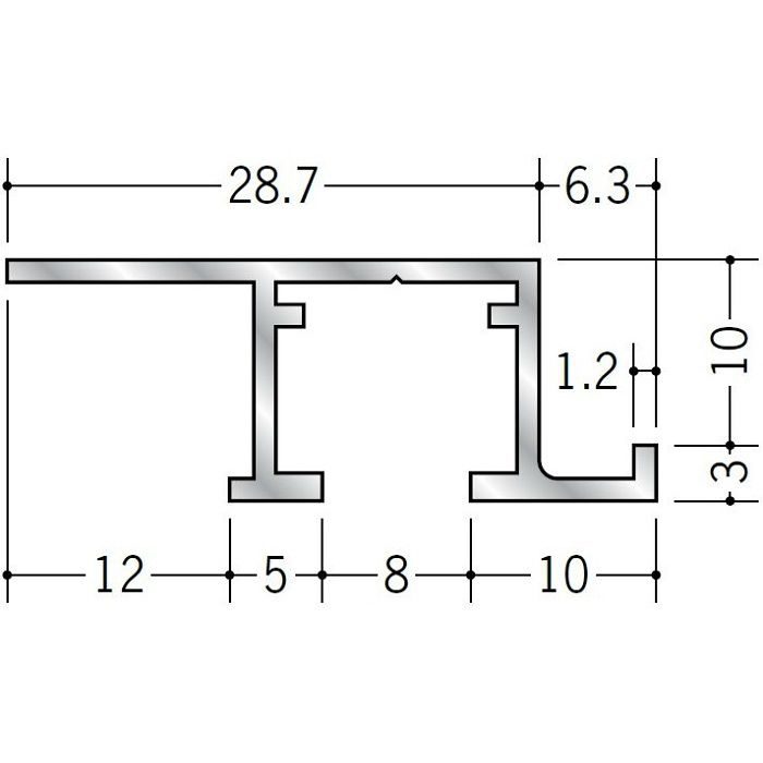 ピクチャーレール ビス止めタイプ アルミ PR-9m フック投入口あき(右側) 電解ブラック 3m 57193-3【セール開催中】