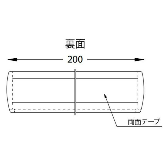 KB-4754-6 Sフロア 腰壁シート エンド材