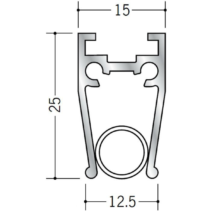 ペーパーレール アルミ APL－201天井付用 電解ブラック 2m 57048-3