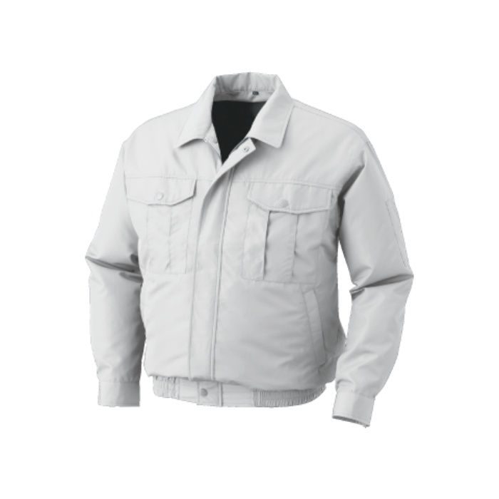 ポリエステル製長袖ワーク 空調服/作業着 〔シルバー 5L〕 KU90540 【北海道・沖縄・離島配送不可】 KU90540 ポリエステル製ワーク空調服®（ウェアのみ） シルバー 5L 空調