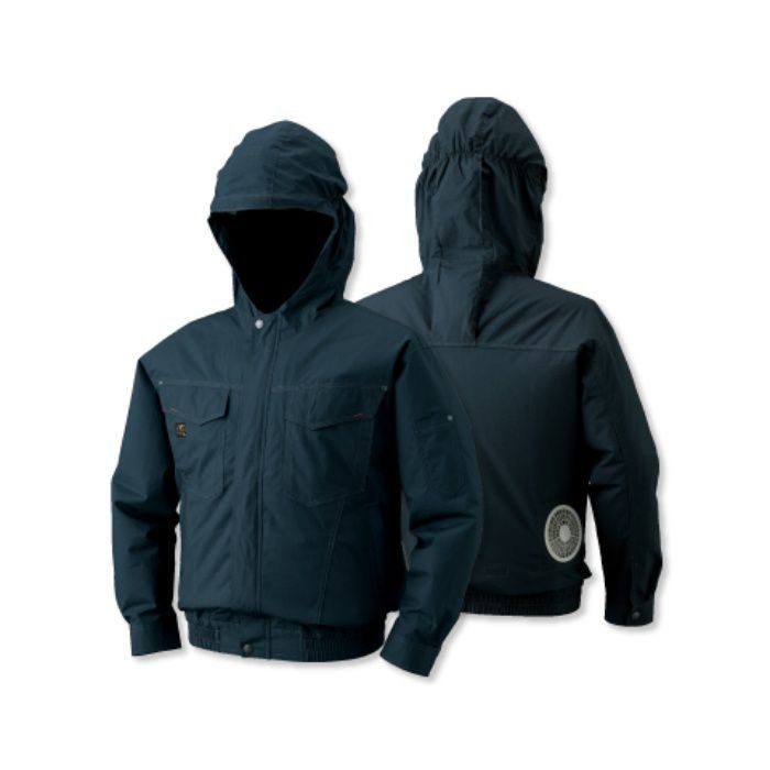 【初回限定】 KU91410 フード付綿薄手空調服®（ウェアのみ） チャコール 3L その他