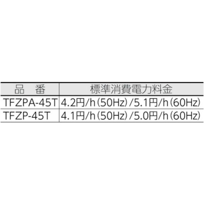 全閉式アルミハネ工場扇 ゼフィール トレー付キャスタータイプ TFZPA45T 4748921
