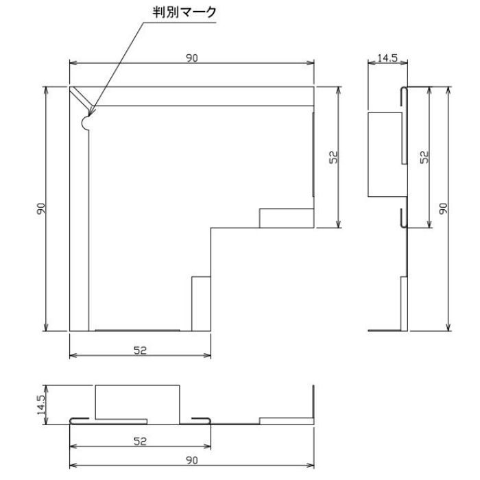 Fv N12w50fsd Sv 軒天換気材 50mmタイプ 出隅 シルバー アウンワークス通販