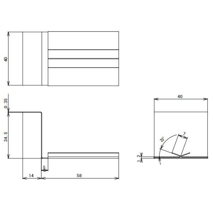 FV-N016FJC-AG 鋼板製 軒天換気材（軒ゼロタイプ） ジョイントカバー アンバーグレー