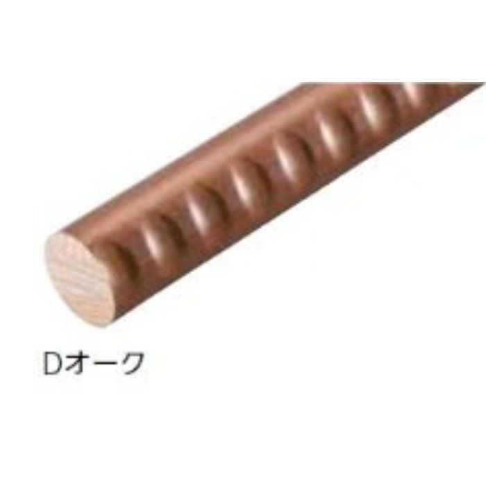 BB-GD14 BAUHAUS手すり棒 35グロス丸棒 ディンプル付 Dオーク 4m