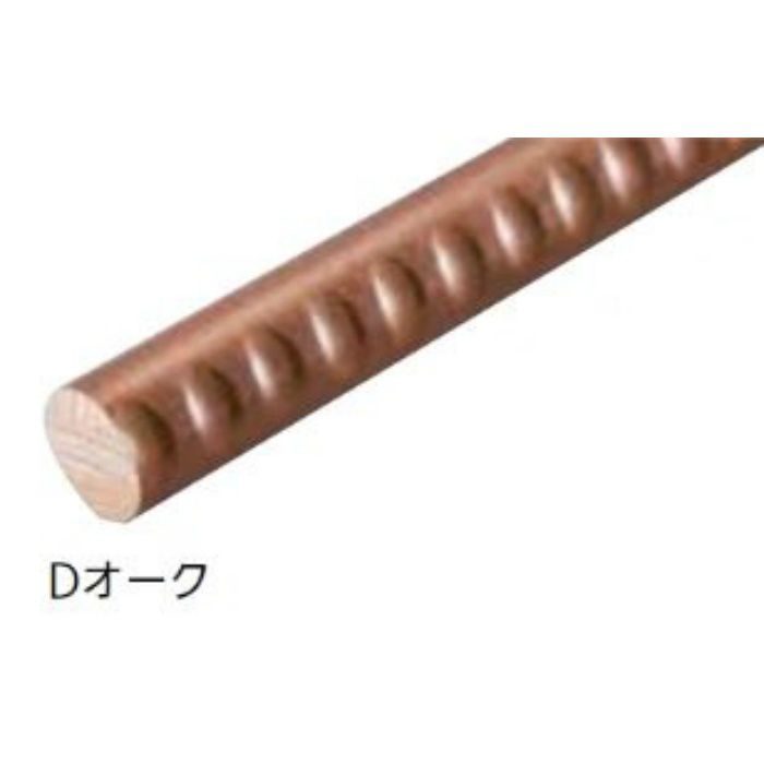 BC-GD12 BAUHAUS手すり棒 32グロス丸棒 ディンプル付 Dオーク 2m