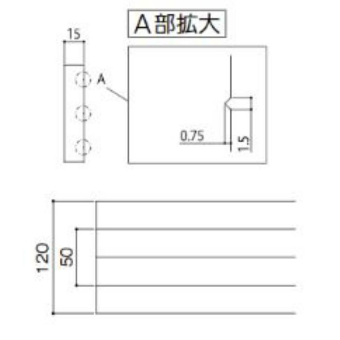 BH-442 BAUHAUS 木製ベースプレート120mm幅(片面ライン入り) Mオーク 2m マツ六【アウンワークス通販】