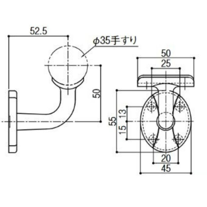 マツ六 手すり部材 BAUHAUS セレクト 35ブラケット横型カバー付 BD-01B ブラウン Z9Sis9K3fH, ダイエット、健康 -  imsservice.co.id