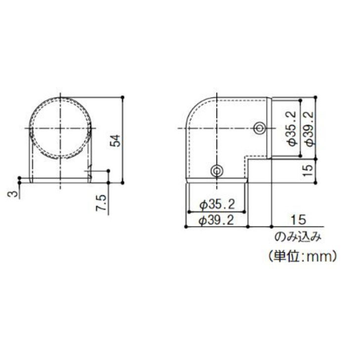 BD-19B BAUHAUS 35Lコーナー ブラウン