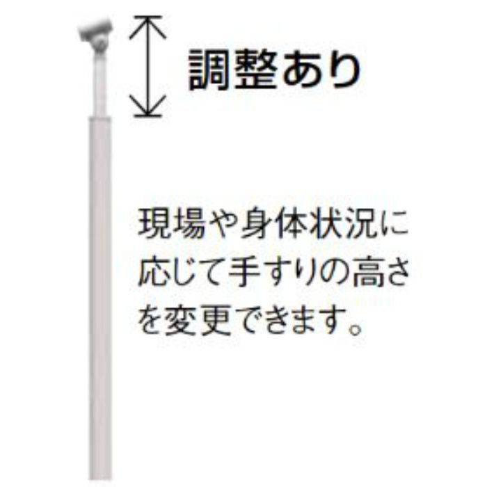 BJ-93DB BAUHAUS フリーRレール ベースプレート式エンド支柱 屋外用 ダークブロンズ