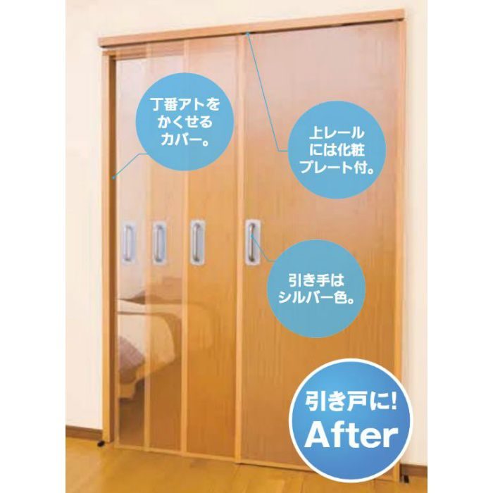 ESD-02WD エコ引き戸 オートクローズタイプ 木目ダーク