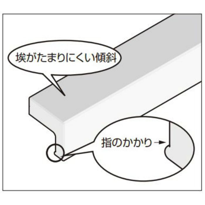 ランプ印 アルミ押出ハンドル ALH型 マットブラック ALH-150BL