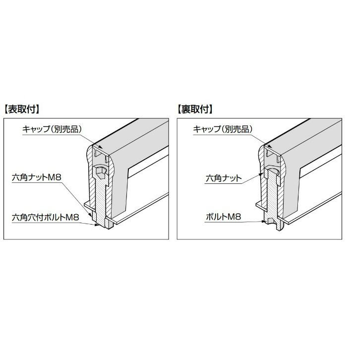 ランプ印 ハンドル CJH型 キャップ ブラック CJHC-117BL