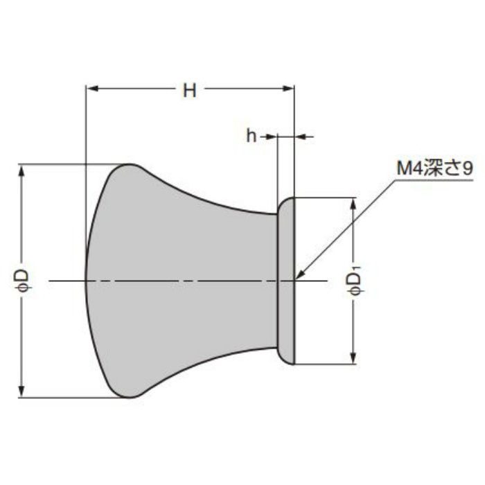 ランプ印 つまみ KK-T型 KK-T24BL