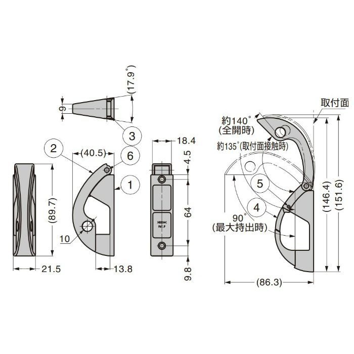 ランプ印 ステンレス鋼製ナス環フック EN-R80-K 南京錠対応 EN-R80-K