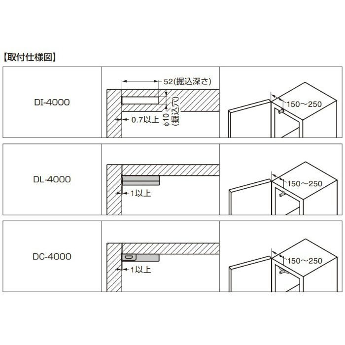 家具用ダンパー DI-4000 ホワイト DI-4000