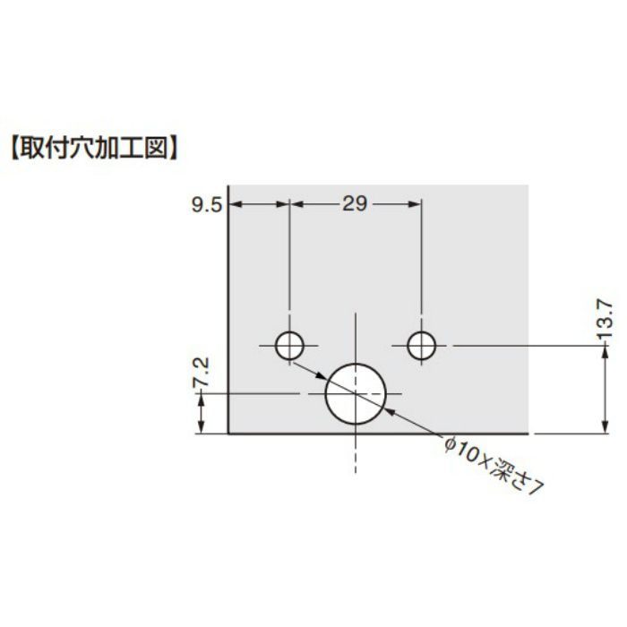 軸吊ガラス丁番 C3010型 2ヶ C3010-01-8