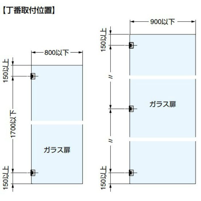 【入荷待ち】ガラスドア用自由丁番 M8500型 壁取付タイプ M8500R-40
