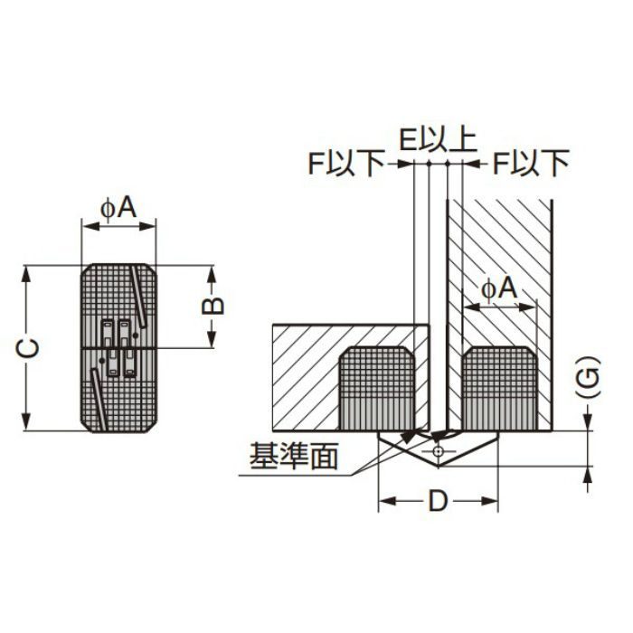 円筒丁番 BH型 BH164