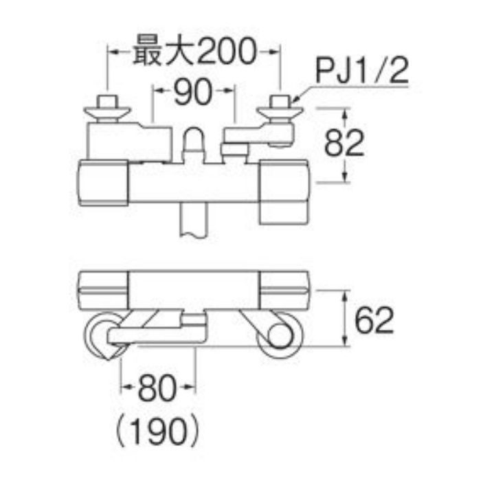 SK18C-T5L08 サーモシャワー混合栓 SANEI【アウンワークス通販】