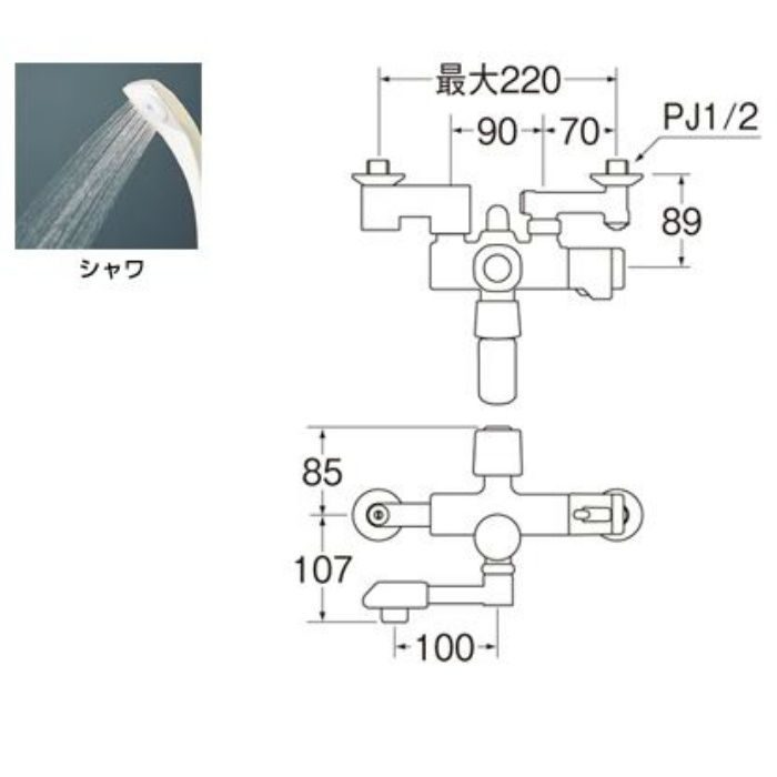 SK18060-13 サーモシャワー混合栓（自閉式）