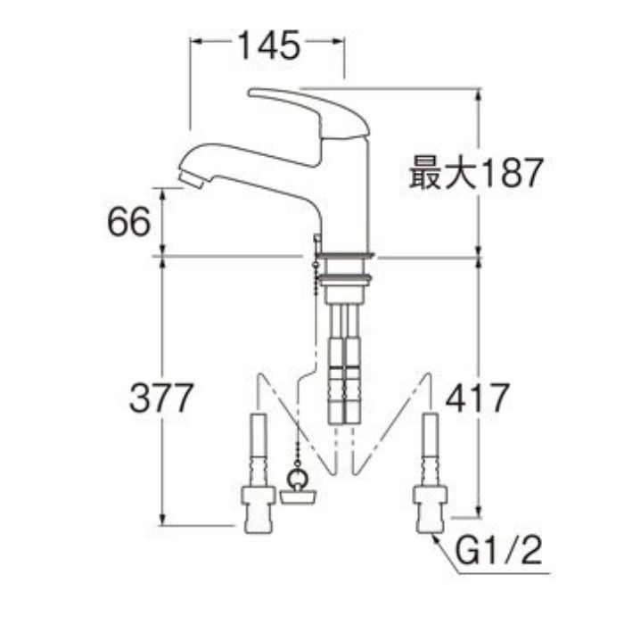 K4710JV-13 U-MIX シングルワンホール洗面混合栓