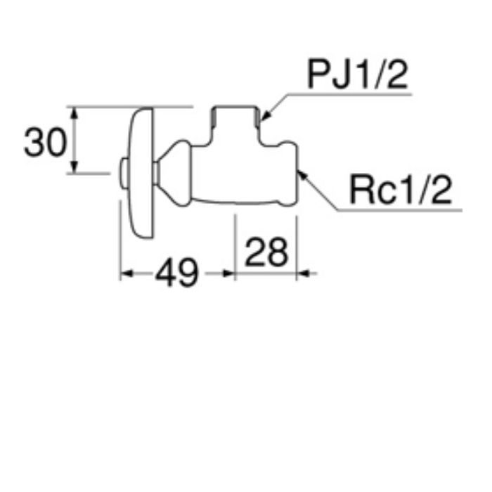 V22A-X3-13 止水栓本体 共用形