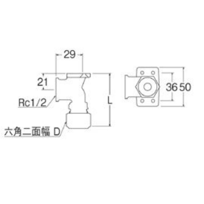 T632N-3-13X13A-S 座付エルボ上型