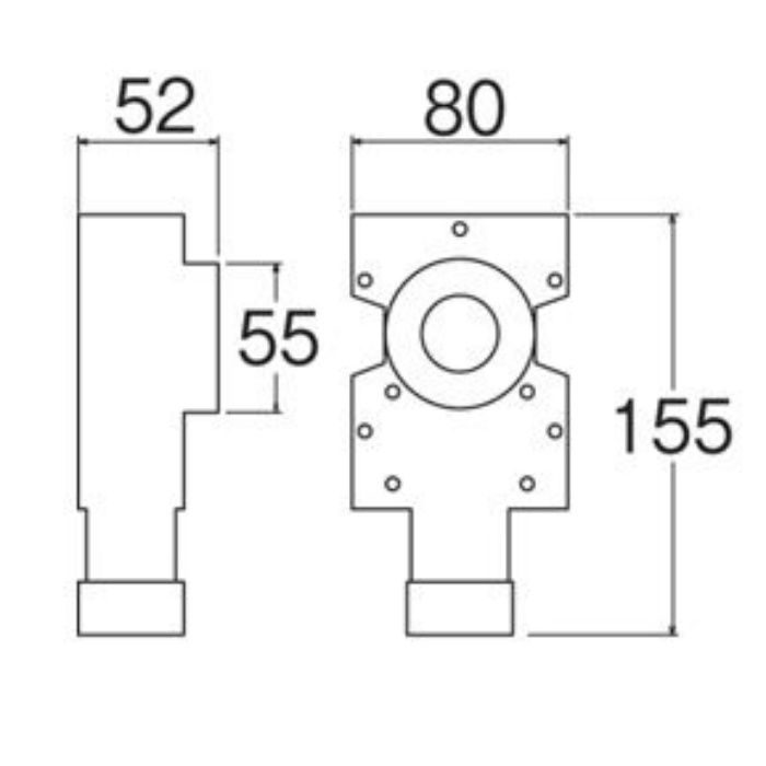 T850-3-S-25 壁用水栓ボックス