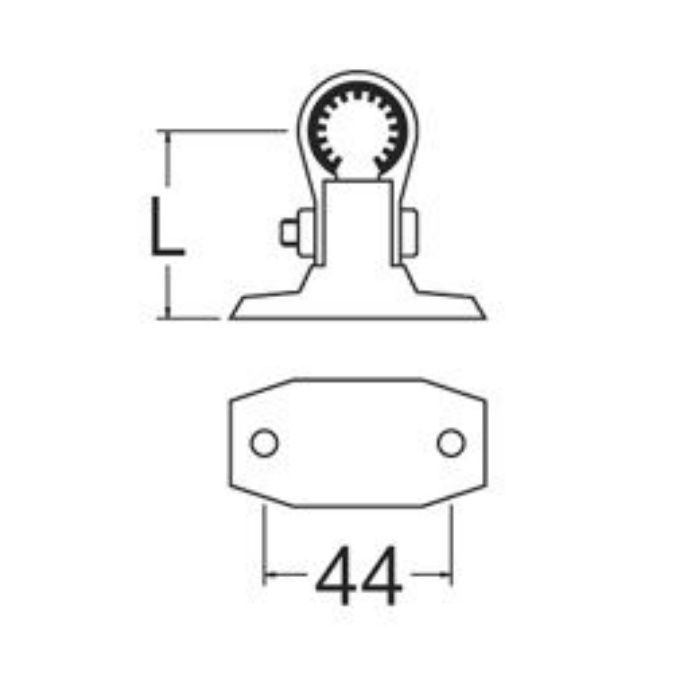 R654N-1-150 樹脂製Ｔ字サドル 防振ゴム付