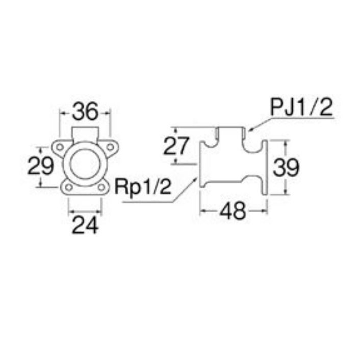 T27-13 座付Ｌ形ソケット