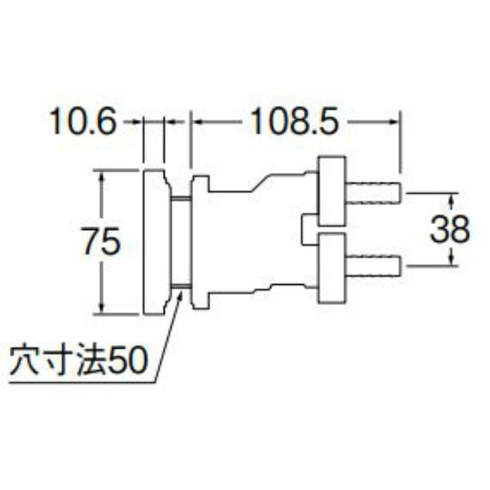 T412-445-10A 一口循環接続金具