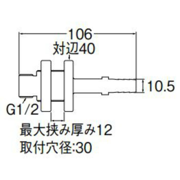 T431-2S-10A ユニット貫通金具