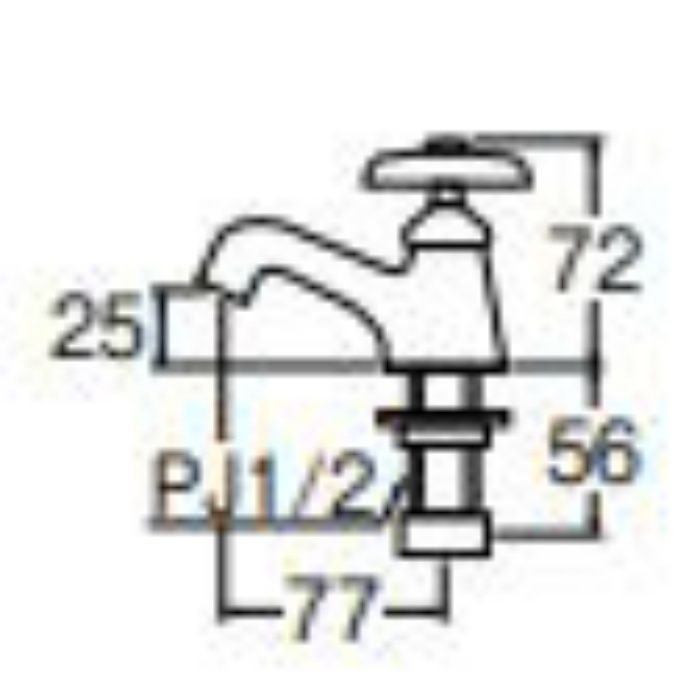 三栄水栓 自閉式立水栓 - 2