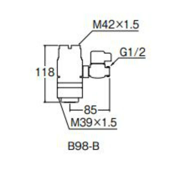B98-B シングル混合栓用分岐アダプター