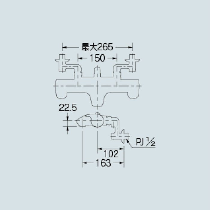 173-214K 浴室水栓 サーモスタットシャワー混合栓(寒冷地仕様)