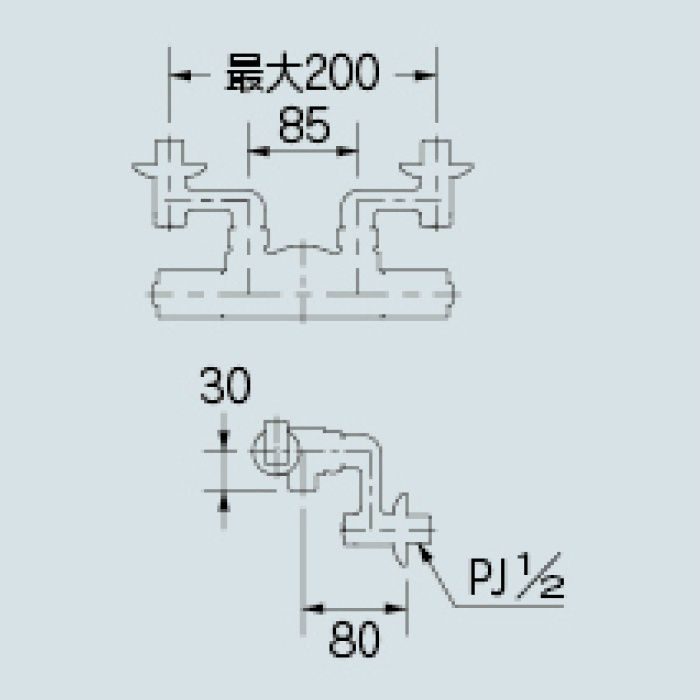 173-224 浴室水栓 サーモスタットシャワー専用混合栓 カクダイ【アウン