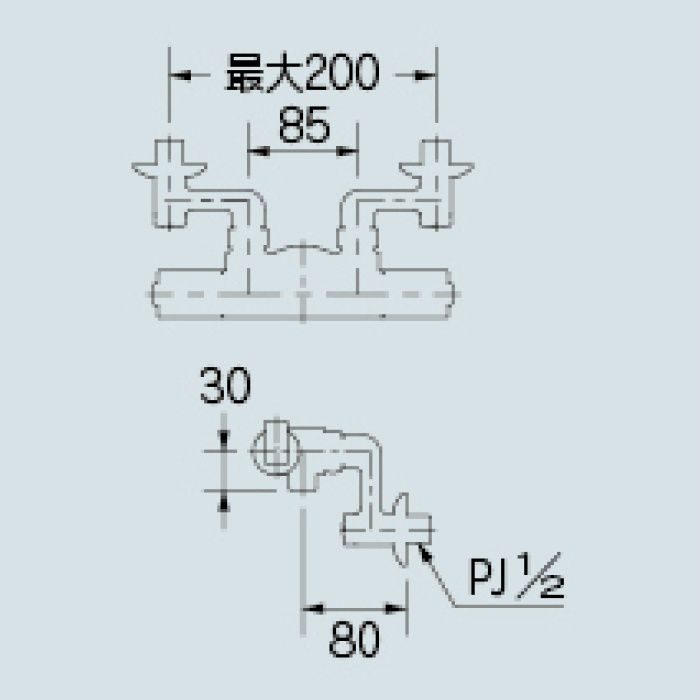 173-224K 浴室水栓 サーモスタットシャワー専用混合栓(寒冷地仕様)