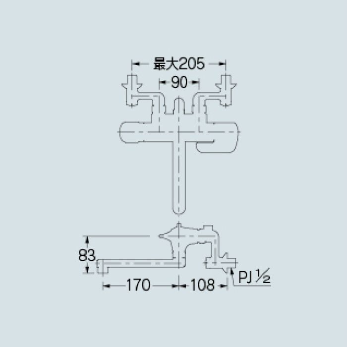 173-136K 浴室水栓 サーモスタットシャワー混合栓(逆配管)(寒冷地仕様)【セール開催中】