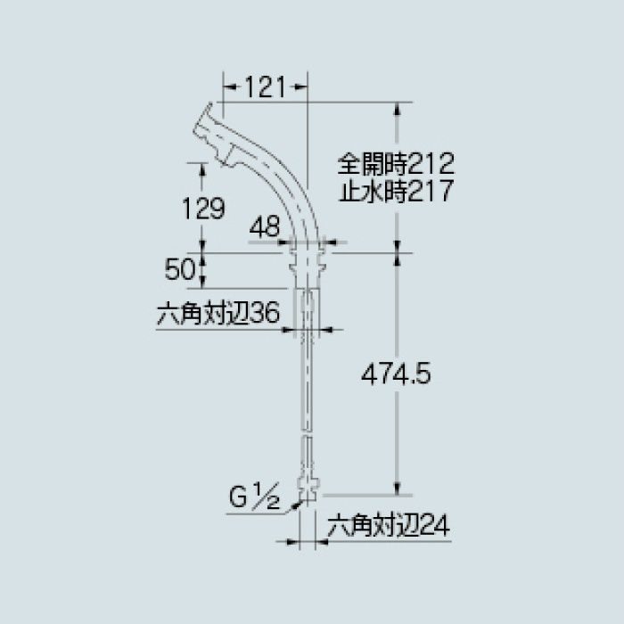 未使用品 工具屋 まいど カクダイ KAKUDAI 183-152-G シングルレバー混合栓 金